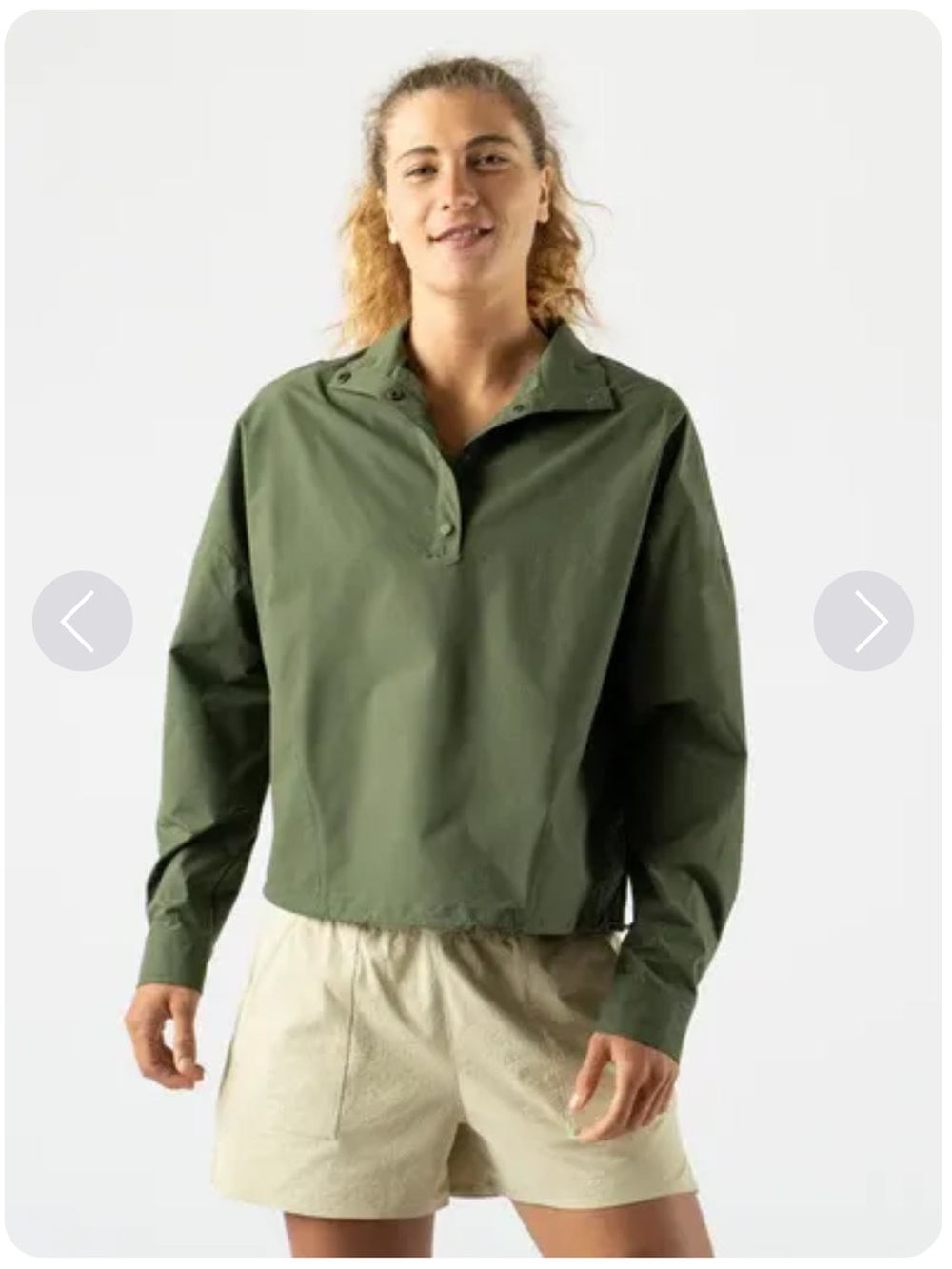 Rabbit High Country Long Sleeve Pullover In Olive Green Small